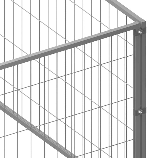 NNEVL Dog Kennel Silver 9 m² Steel