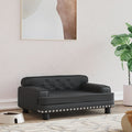 NNEVL Dog Bed Black 70x45x30 cm Faux Leather