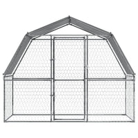 NNEVL Dog Cages 2 pcs with Roof and Door Silver Galvanised Steel